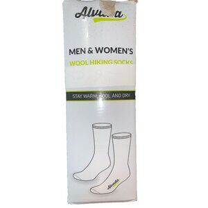 Alvada Wool Hiking Socks Size ML (Men 10-13, Women 11-14) 3-Pack Gray New